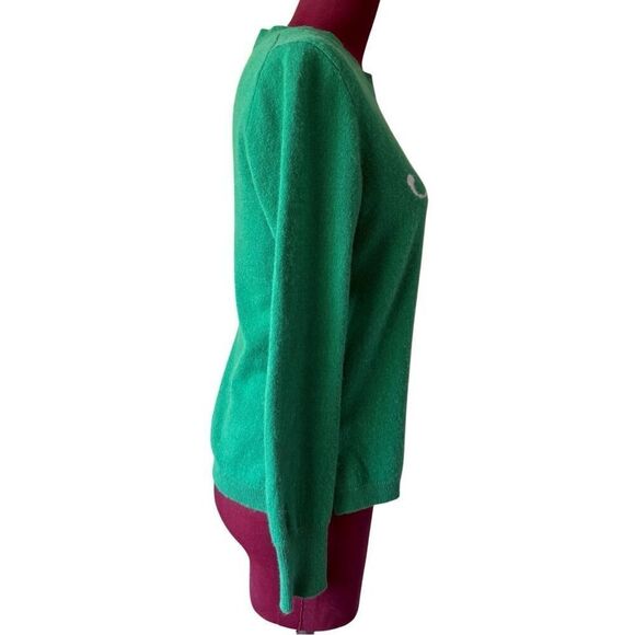 J. Crew Long Sleeve Cashmere Crewneck Sweater size S Salut Green - Picture 9 of 10